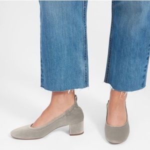 Everlane Gray Velvet Day Heels